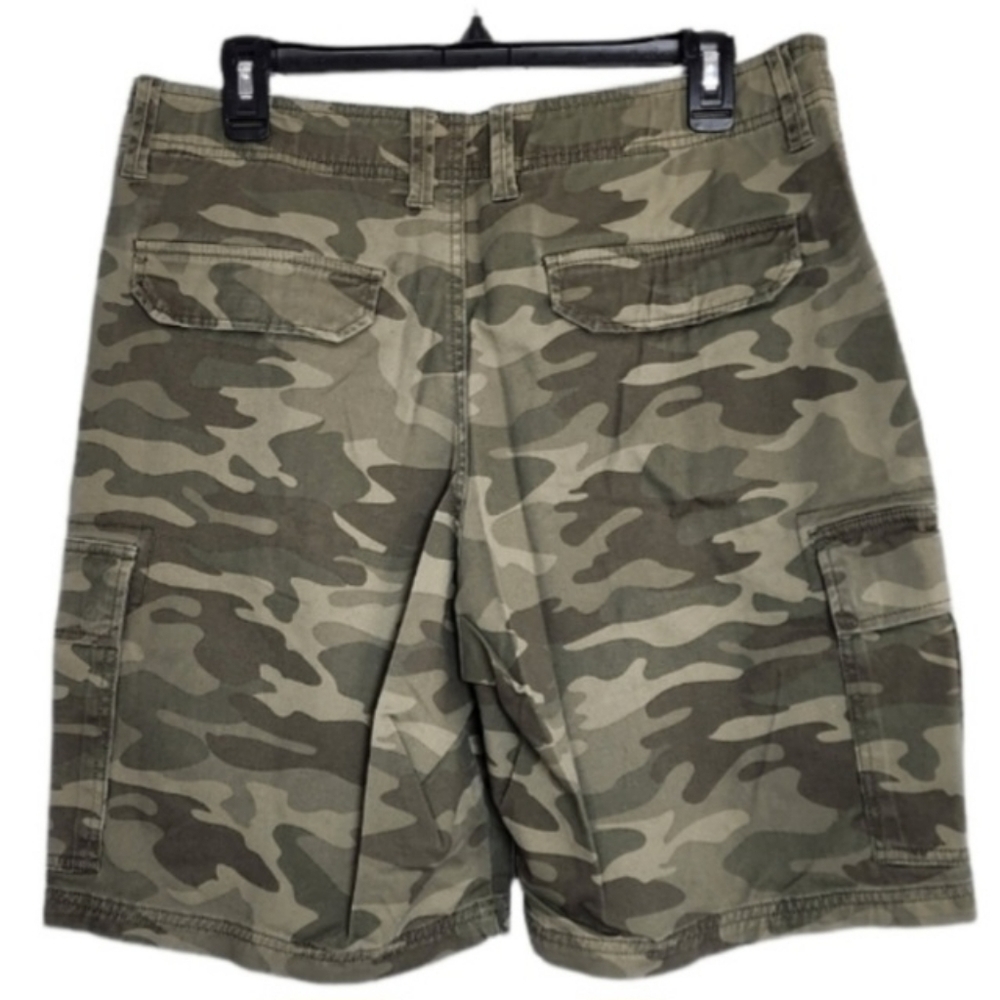 George Camo Camouflage Men's Cargo Shorts Size 46 Everyday Summer Basic EUC - Picture 2 of 5